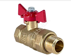 Кран шаровой N/P59 для ВОДЫ   3/4" ВР/НР ручка-бабочка, американка, латунный VALFEX 11Б27фт1М(56/14) VF.227.LB1.034.N/P59