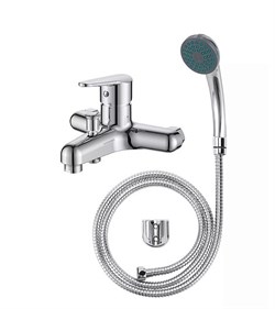 Смеситель VODA "Breeze" д/ван. с кор/изл.(гибкая подводка 35см) BZ54acs