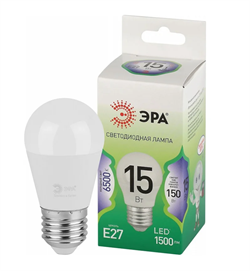 Лампа светодиодная  ЭРА LED GREEN LINE B35-15w-865-E27  6500К Б0067094