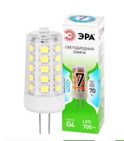 Лампа светодиодная ЭРА LED JC-7w-12v--840-G4 4000К GREEN LINE  яркий белый свет Б0067148
