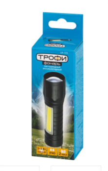Фонарь UA-101  Трофи  аккум.3Вт LED + 3Вт COB оптический Zoom 3 режима Б0069798