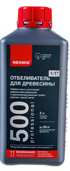 Отбеливатель  для наруж.и внутр. работ по дереву 1л канистра Неомид 500,  концентрат 1:1,   Н-500-1/к1:1