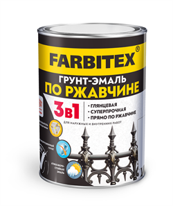 Грунт-эмаль по ржавчине 3в1  1,8кг белый FARBITEX 4300013976