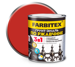 Грунт-эмаль по ржавчине 3в1  1,8кг красный FARBITEX 4300013981
