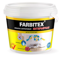 Краска акриловая  6,0 кг интерьерная  FARBITEX 4300001551