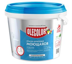 Краска ВД моющая база "А"   3,0кг/1,88л OLECOLOR 4300006576
