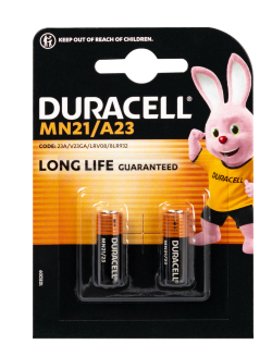 Элемент питания Duracell А23 алкалиновые 12v (2 шт.) MN21-2BL Б0069182