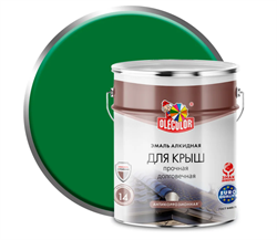 Эмаль алкидная для крыш 5кг зеленый  OLECOLOR (4шт/уп) 4300004997
