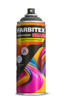 Эмаль акриловая №1580 серебро металлик 520 мл FARBITEX (12шт/уп) 4100020165