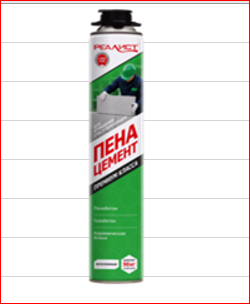 Клей-пена (пена-цемент) REALIST FIX PRO для блоков 1000мл всесезонная (-10+35) (12шт/уп) 50559