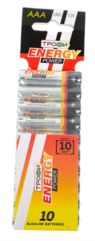 Элемент питания Трофи LR03-10BL ENERGY POWER Alkaline (100/800/40000) Б0018948