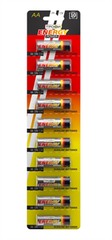 Элемент питания Трофи LR6-10BL strip ENERGY POWER Alkaline (ААА,пальчиковые) (10шт/уп) C0034054