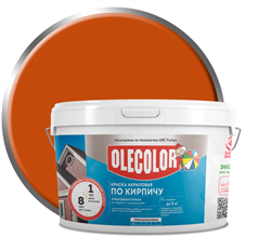 Краска акриловая  3,0 кг по камню терракотовый  Olecolor (4шт/уп) 4300015878