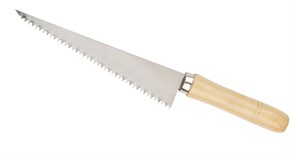 Ножовка для гипсокартона 175мм FIT с горизонтальной деревянной ручкой