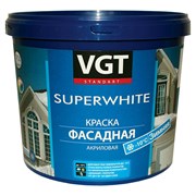 Краска VGT Супербелая фасадная  ЗИМНЯЯ  ВД-АК-1180, 3кг, (наносится до -10)