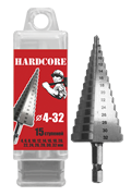 Сверло по металлу шаговое 4-32мм HARDCORE (15ступ)