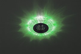 Светильник DK LD2 SL/GR ЭРА декор со светодиодной подсветкой (зелен+,белый.), прозрачный