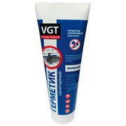 Герметик VGT для нар/внут работ акриловый санитарный белый 0,35кг(12шт) туба с носиком
