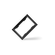 Рамка для двойной розетки  UNIVersal  серия  Бриллиант  черная (еврослот)
