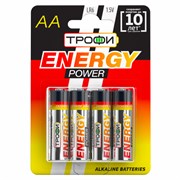 Элемент питания Трофи LR06-4BL ENERGY POWER Alkaline (4шт/уп)