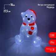 Светодиодная новогодняя фигура ЭРА ENIOF - 13  LED Медведь, 220V