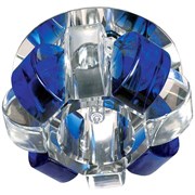 Светильник DK 31 CH/WH/BL ЭРА декор  корона  G9 220V 40W JCD  хром/прозрачный/синий РАСПРОДАЖА
