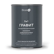 Грунт-эмаль Elcon по ржавчине 3 в 1 матовая графит 0,8 кг (12шт)