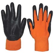 Перчатки оранжево-черные (салатово-черные) #400