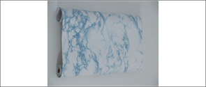 pm006 DEKORON 45 см/8 м мрамор серый с синими разводами