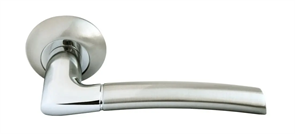 Ручка дверная Rucetti RAP6 SN/CP-IND,цвет-бел.никель/хром