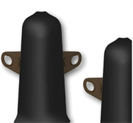 Угол наружный (внешний) с крепежом для плинтуса 70мм  Деконика  Черный 007