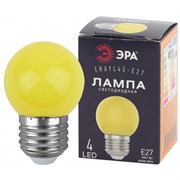 Лампочка светодиодная ЭРА STD ERABL45-E27 E27 / E27 1Вт шар желтый для белт-лайт