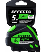 Рулетка   5мх25мм Fomeron  Effecta Nylon   с магнитом, автостопом, лентой нейлон (12шт/уп)