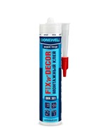 Клей монтажный DONEWELL FIX-N-DECOR  на акриловой основе универс. морозостойкий белый 260 мл(12шт/уп