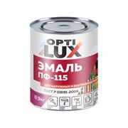 Эмаль ПФ-115 Стандарт ОПТИЛЮКС коричневая 0,9 кг (14шт/уп) ГОСТ