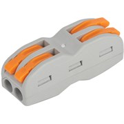 Клемма проходная 222-2412 с рычагами 2 полюса 0.08-2.5/4 мм2 (упаковка 20 шт.) ЭРА NO-225-394