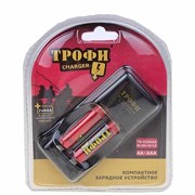 Зарядное устройство ТРОФИ TR-920 AAA компактное + 2 HR03 800mAh (2хАА, 2хААА)
