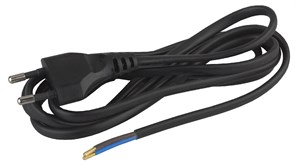 Шнур для бра 2х0,75мм2 1,8м без выкл черный BR1(В)