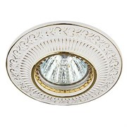 Светильник KL50 WH/GD ЭРА круглый  вензель   MR16,12V/220V, 50W белый/золото