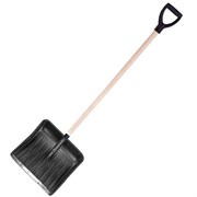 Лопата снеговая  495х400мм,№1 пластмассовая с оц.планкой ,ф32 с д/ч в/с и ручкой