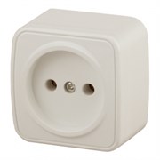 3-201-02 Intro Розетка 2P, 16А-250В, IP20, ОУ, Polo, сл.кость  Б0036124