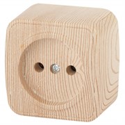 3-201-11 Intro Розетка 2P, 16А-250В, IP20, ОУ, Polo, сосна  Б0036107