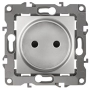 12-2105-03 ЭРА Розетка 2P,16A-250В, IP20, Эра12, алюминий Б0018256