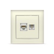 Розетка компьютерная+телефонная 