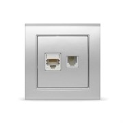 Розетка компьютерная+телефонная 