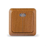 Выключатель двухклавишный с подсветкой 