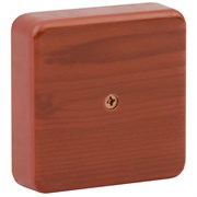 Коробка распаячная 75х75х20 (без клеммы) дуб IP40 ЭРА Б0031180