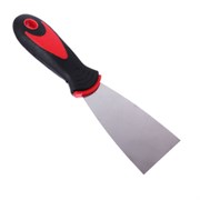Шпатель  50мм гладкий нерж. сталь с2-х компонентной красно-черной рукояткой HEADMEN(12шт/уп) 683008