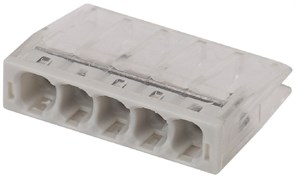 Клемма СМК, серия 245 с пастой, 5 отверстий, 0,5-2,5 мм2 (упак. 100 шт.) NO-224-37  Б0043955