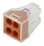 Клемма СМК, серия 104, 4 отверстия, 1.0-2.5мм2 (упак. 4 шт.) NO-222-27  Б0033375